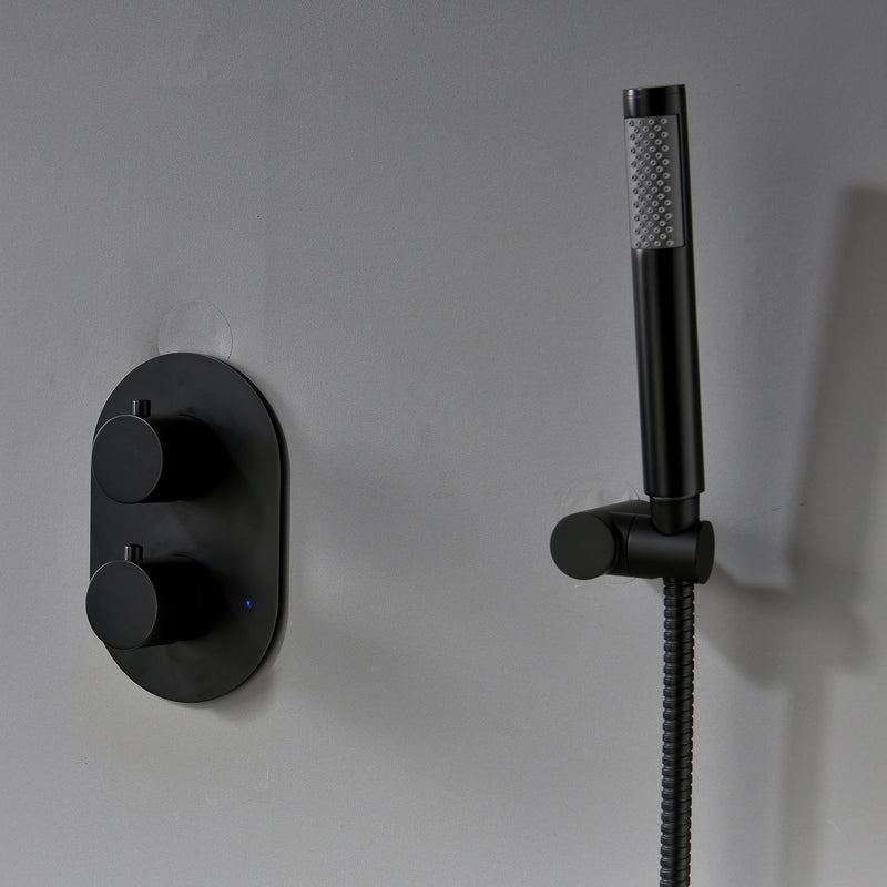 Gero 10 In 2-Spray Shower System with Handheld Shower in Matte Black