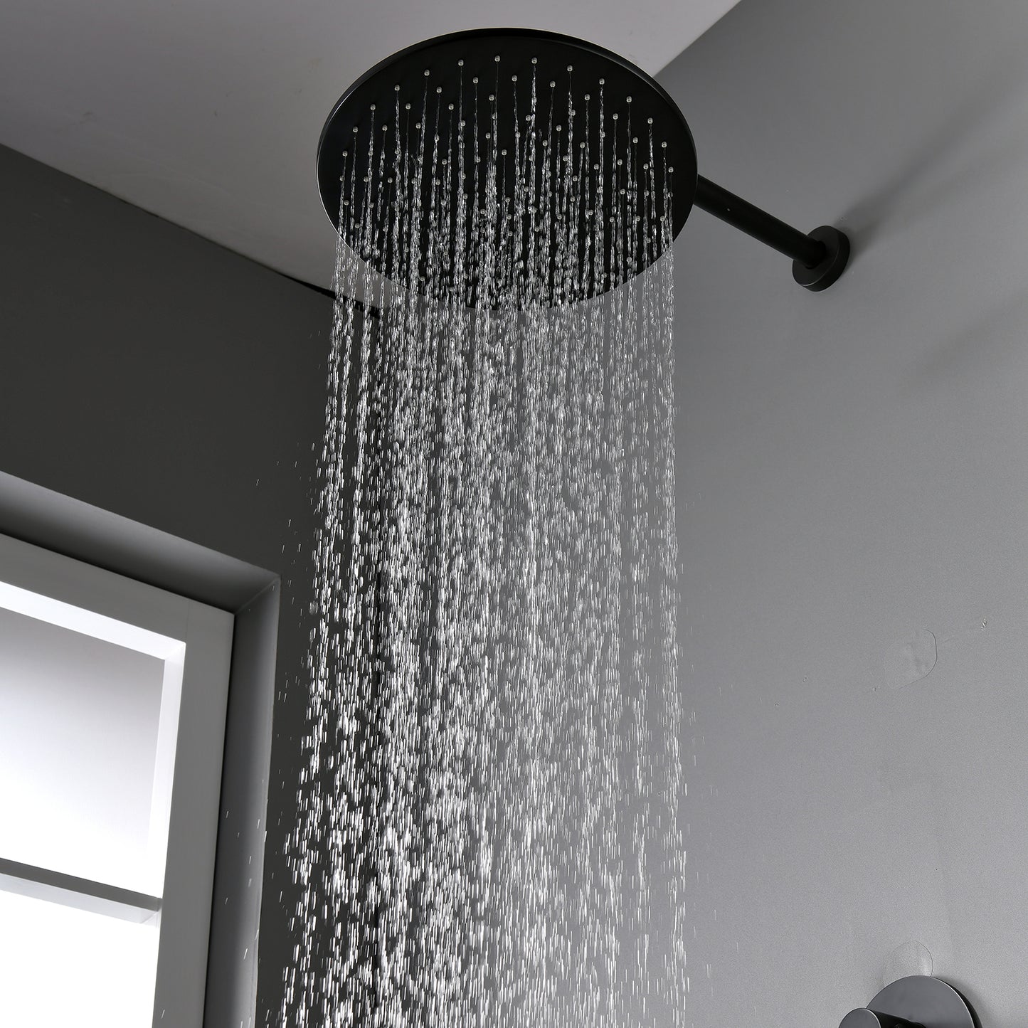 Gero 10 In 2-Spray Shower System with Handheld Shower in Matte Black