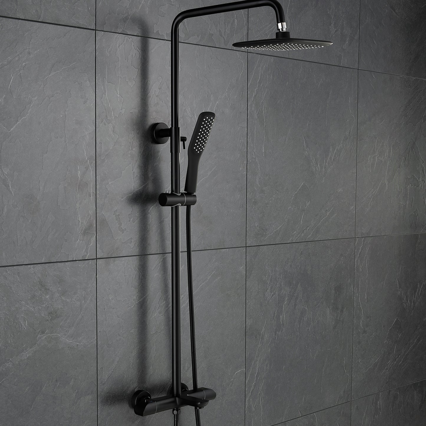 Voro 3 Function Complete 10 In Shower Set with Handshower in Matte Black