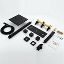 Wormel Wall Mounted 10 In Rain Shower System in Matte Black include Valve