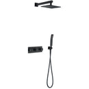 Wormel Wall Mounted 10 In Rain Shower System in Matte Black include Valve