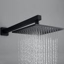 Wormel Wall Mounted 10 In Rain Shower System in Matte Black include Valve