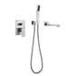 Nomash Wall Mounted Tub Faucet with Hand Shower in Brushed Nickle