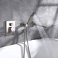 Nomash Wall Mounted Tub Faucet with Hand Shower in Brushed Nickle