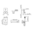 Nomash Wall Mounted Tub Faucet with Hand Shower in Brushed Nickle