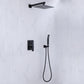 Nuwy Wall Mounted 10 In Rain Shower with handheld Concealed Valve in Matte Black