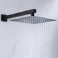 Nuwy Wall Mounted 10 In Rain Shower with handheld Concealed Valve in Matte Black