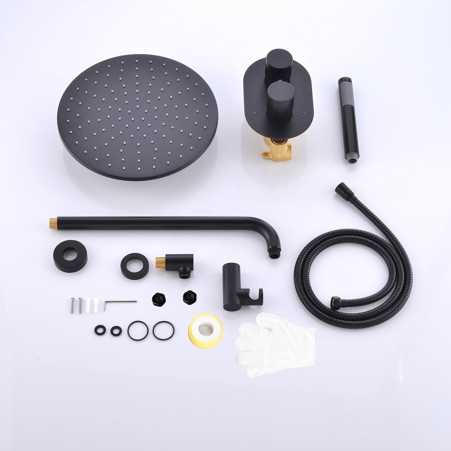 Gero 10 In 2-Spray Shower System with Handheld Shower in Matte Black