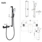 Osois Wall Mounted Waterfall Tub and Shower Set in Matte Black