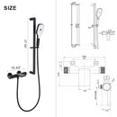 Osois Wall Mounted Waterfall Tub and Shower Set in Matte Black
