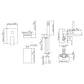 Friki Wall Mounted Tub Faucet with Handheld Shower in Matte Black
