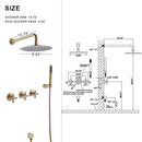 Sosano Wall Mount 10 In Shower System with and Handheld