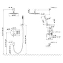 Wellcho Pressure Balanced 10 In Shower System with Handshower in Matte Black