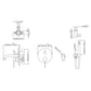 Fancysio Wall Mounted Tub Faucet with Handheld Shower in Brushed Gold