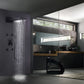 Leaper 2-Spray Wall Mounted Thermostatic Shower System with 4 Body Jets in Matte Black