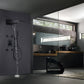 Leaper 2-Spray Wall Mounted Thermostatic Shower System with 4 Body Jets in Matte Black