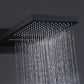 Leaper 2-Spray Wall Mounted Thermostatic Shower System with 4 Body Jets in Matte Black