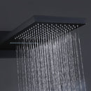Leaper 2-Spray Wall Mounted Thermostatic Shower System with 4 Body Jets in Matte Black