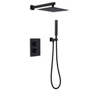 Thinny Wall Mounted Thermostatic 10 In Shower System with Handshower in Brushed Gold