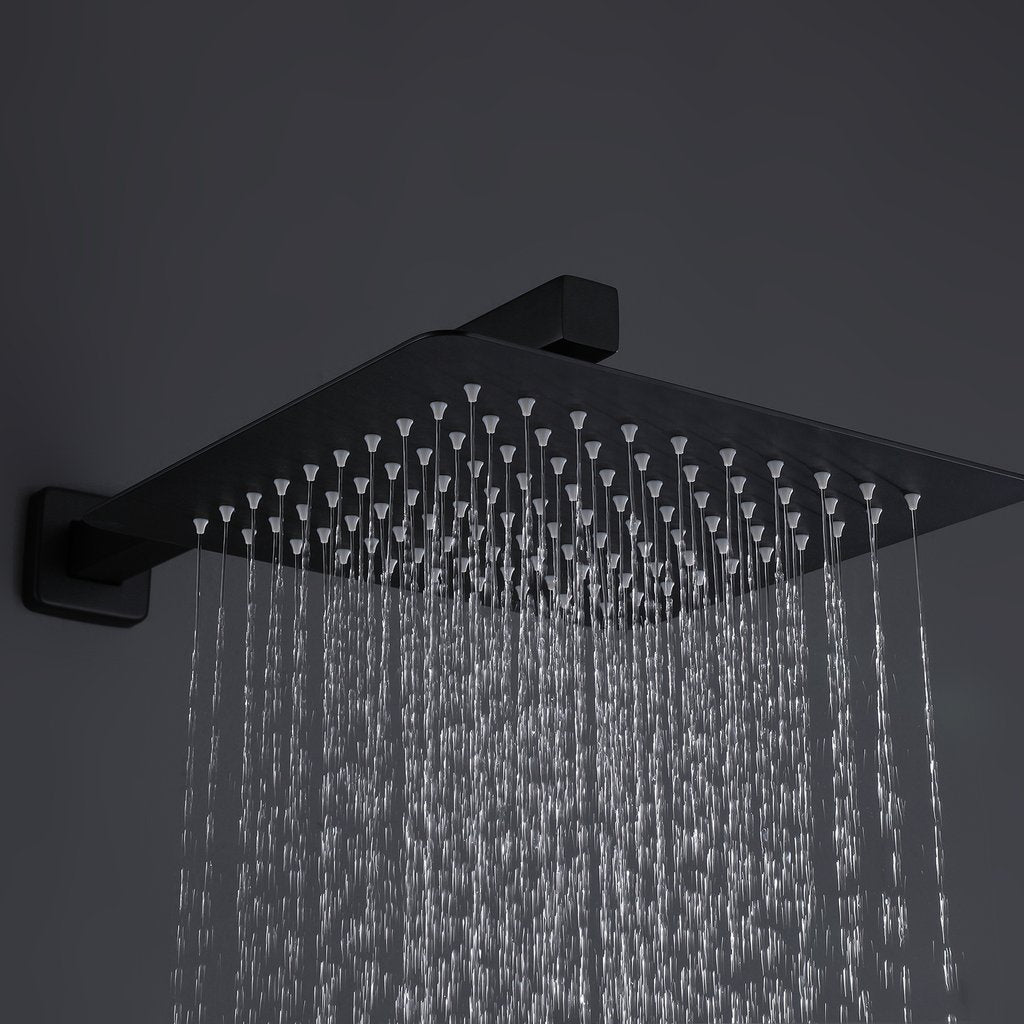 Deso 3 Functions 10 In Shower and Tub Faucet with in Matte Black