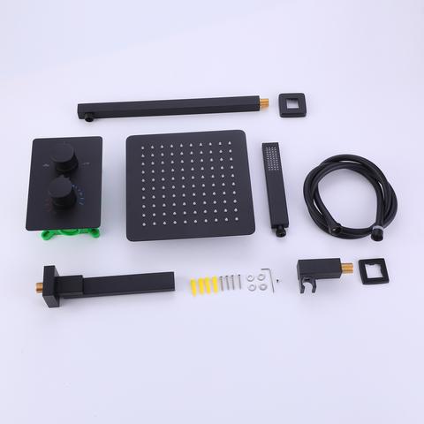 Deso 3 Functions 10 In Shower and Tub Faucet with in Matte Black