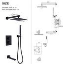 Deso 3 Functions 10 In Shower and Tub Faucet with in Matte Black