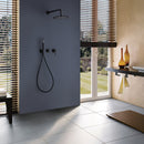 Fizen 10 In Rain Shower System with Handheld Shower in Matte Black