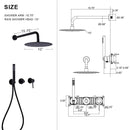 Fizen 10 In Rain Shower System with Handheld Shower in Matte Black