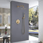 Jadi Modern 10 In Shower System with Handshower in Brushed Gold