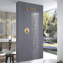 Jadi Modern 10 In Shower System with Handshower in Brushed Gold