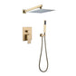 Hogesa Wall Mounted 10 In Rain Shower with handheld Concealed Valve