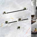 Thyme Black and Gold Modern Bathroom Hardware 4-Piece Set