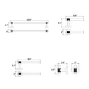 Thyme Black and Gold Modern Bathroom Hardware 4-Piece Set