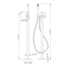 Sheeny 1 Handle Freestanding Tub Faucet with Handheld in Matte Black