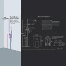 Nulyxo Wall Mounted 10 In Rain Shower with handheld Concealed Valve in Chrome