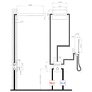 Kool 2 Spray Thermostatic Shower System with Handheld Shower