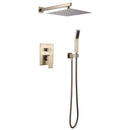 Smoell Pressure Balanced 10 In Shower System with Handshower in Brushed Gold
