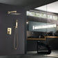 Smoell Pressure Balanced 10 In Shower System with Handshower in Brushed Gold
