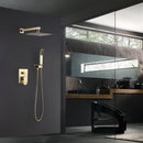Smoell Pressure Balanced 10 In Shower System with Handshower in Brushed Gold