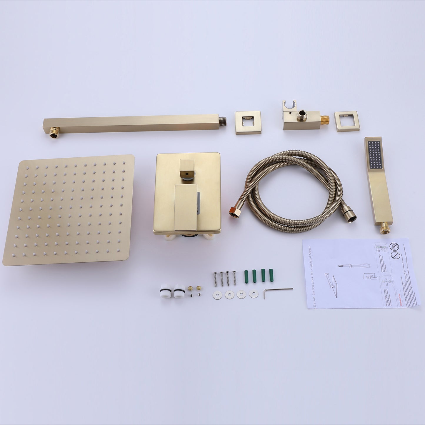 Smoell Pressure Balanced 10 In Shower System with Handshower in Brushed Gold