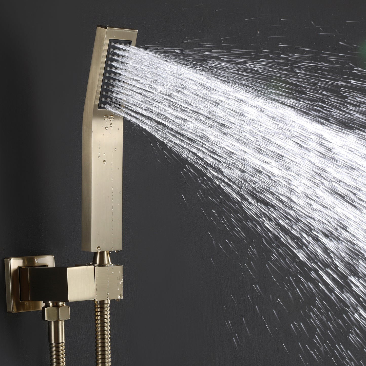 Smoell Pressure Balanced 10 In Shower System with Handshower in Brushed Gold