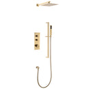 Vionel 10 In Thermostatic Shower System Handshower in Brushed Gold