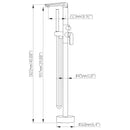 Hetofy 2 Handle Freestanding Tub Faucet with Handshower in Matte Black