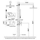 Arrio 2-Spray 10 In Thermostatic Shower System with Handshower in Matte Black