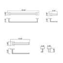 Mally 4-Piece Bathroom Hardware Towel Bar Set