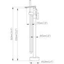 Simmit Dual Handle Freestanding Tub Faucet with Handheld in Matte Black