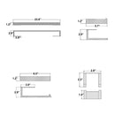 Pisu Matte Black Wall Mounted 4-Piece Bathroom Hardware Set