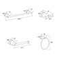 Posca Wall Mounted Matte Black Bathroom Hardware 4-Piece Set
