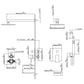 Yoniry Wall Mounted 10 In Shower & Waterfall Tub Faucet Combo in Matte Black