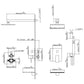 Givelly Wall Mounted 10 In Shower System with Waterfall Tub Faucet in Matte Black